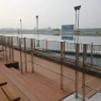 テラスから見たまるがめの水面