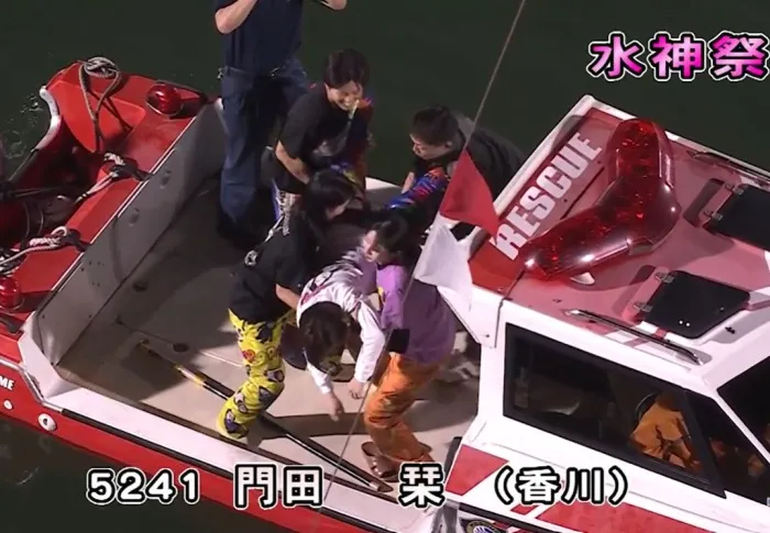 初勝利を水神祭でお祝いをする門田栞